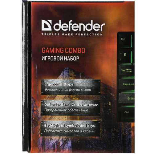Клавиатура+мышь DEFENDER GLION C-123 RU PROMEGAJET 45123
