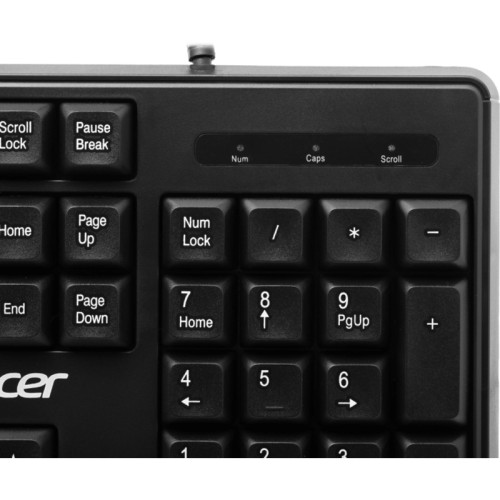 Клавиатура Acer OKW301 черный USB Multimedia для ноутбука (ZL.KBDCC.01A)