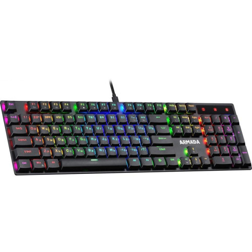 Клавиатура DEFENDER механическая игровая 104кн+Fn RGB черн./крас.свитчи Armada GK-004 45004