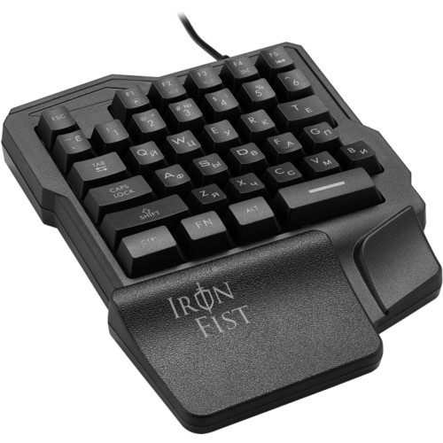 Игровой блок Oklick 701G IRON FIST черный USB for gamer LED (подставка для запястий) (1196590)