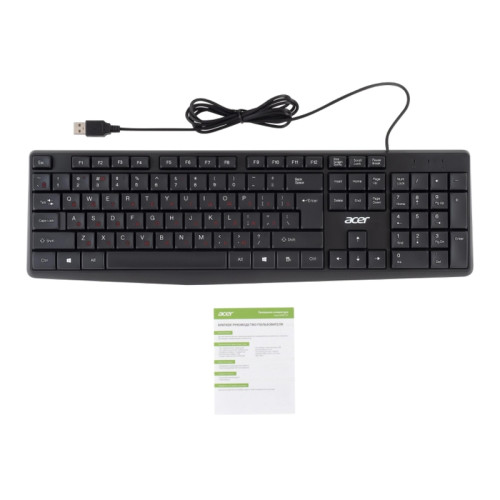 Клавиатура Acer OKW121 черный USB (ZL.KBDEE.00B)