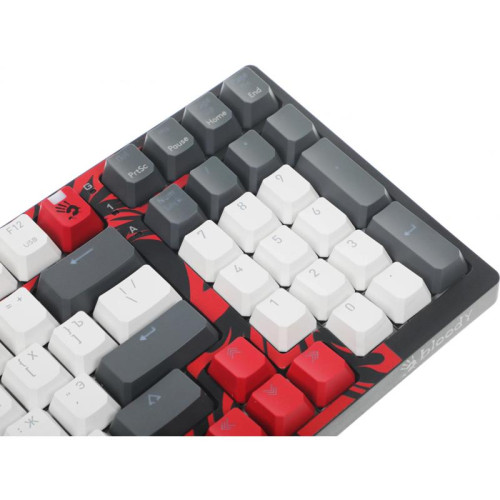 Клавиатура A4Tech Bloody WS98 Naraka механическая серый/красный USB беспроводная BT/Radio Multimedia for gamer LED (WS98)