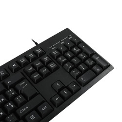 Клавиатура проводная K100/ Keyboard K100, USB wired, 105 кл, 1.8m, Foxline