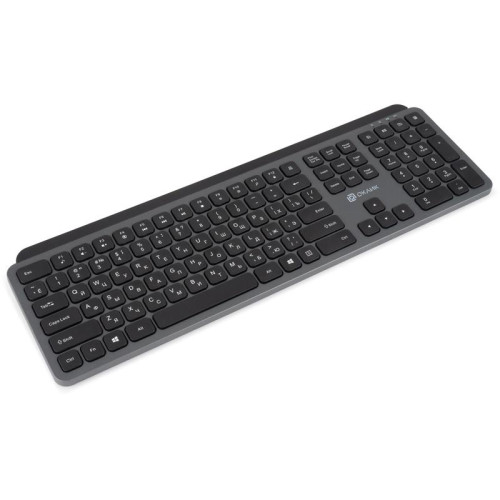Клавиатура Oklick K859W серый/черный USB беспроводная slim Multimedia (2002136)