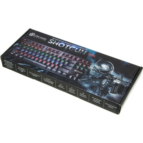 Клавиатура Oklick 969G SHOTGUN механическая черный USB Multimedia for gamer LED