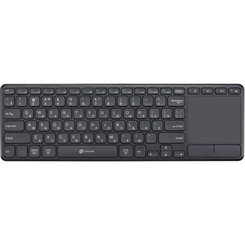 Клавиатура Oklick K614W черный USB беспроводная slim Multimedia Touch (1979327)