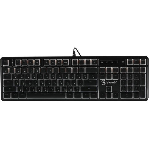 Клавиатура A4Tech Bloody B975P механическая черный USB Multimedia for gamer LED (подставка для запястий) (B975P)