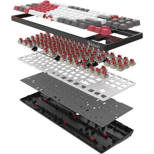 Клавиатура A4Tech Bloody S87 Naraka механическая черный/красный USB for gamer LED (S87 NARAKA)