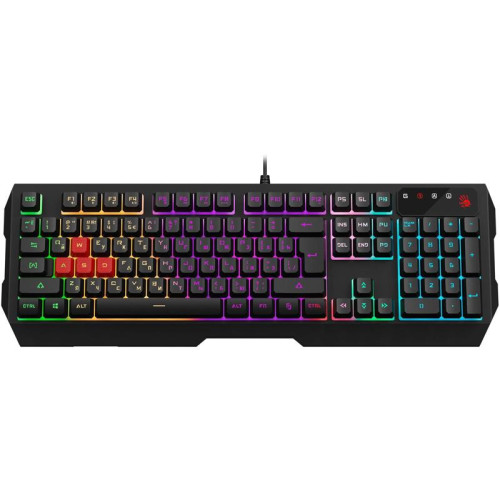 Клавиатура A4Tech Bloody B140N черный USB Multimedia for gamer LED (подставка для запястий) (B140N)