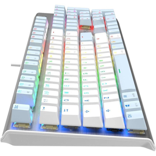 Клавиатура A4Tech Fstyler FS100 Neon механическая синий/белый USB for gamer LED (FS100)