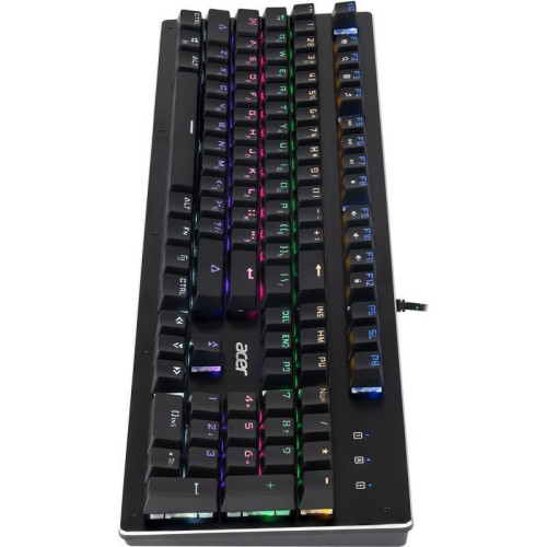 Клавиатура Acer OKW127 механическая черный USB Multimedia for gamer LED (ZL.KBDEE.00H)