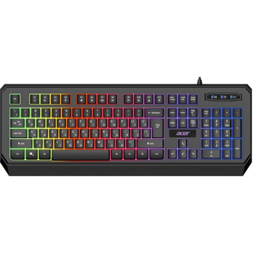 Клавиатура Acer OKW300 черный USB Multimedia for gamer LED (ZL.KBDCC.019)