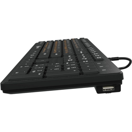 Клавиатура Oklick 520M2U черный/черный USB slim Multimedia