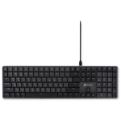 Клавиатура Oklick K953X механическая черный/серый USB Multimedia LED (1901086)
