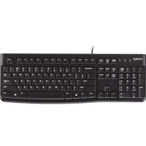 Клавиатура/ Keyboard Logitech K120 (USB, waterproof, low profile)