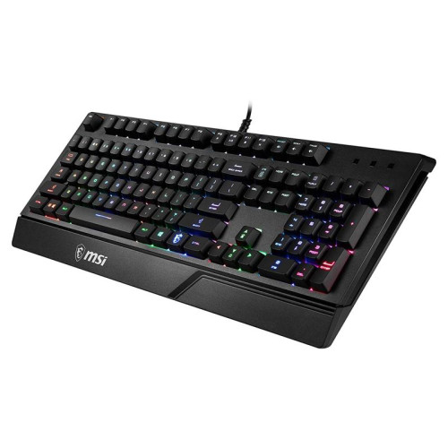 Клавиатура MSI VIGOR GK20 RU черный USB Multimedia for gamer LED (подставка для запястий)