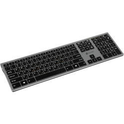 Клавиатура Oklick 890S серый USB беспроводная slim