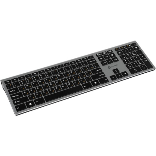 Клавиатура Oklick 890S серый USB беспроводная slim