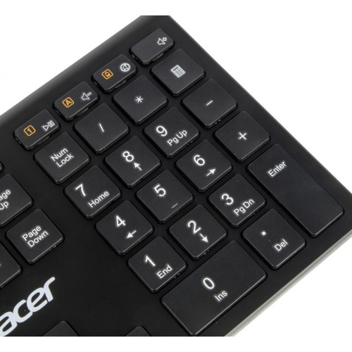 Клавиатура Acer OKR020 черный USB беспроводная slim Multimedia (ZL.KBDEE.004)