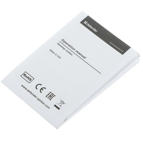 Клавиатура+мышь DEFENDER GLION C-123 RU PROMEGAJET 45123