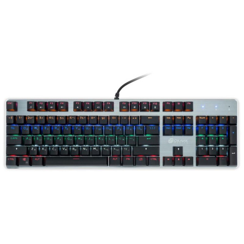 Клавиатура Oklick 970G Dark Knight механическая черный/серебристый USB for gamer LED