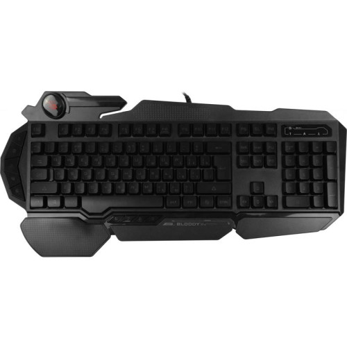 Клавиатура A4Tech Bloody B310N черный USB Multimedia for gamer LED (подставка для запястий) (B310N)