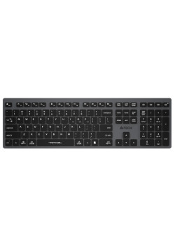 Клавиатура A4Tech Fstyler FBX50C черный USB беспроводная BT/Radio slim Multimedia (FBX50C GREY)