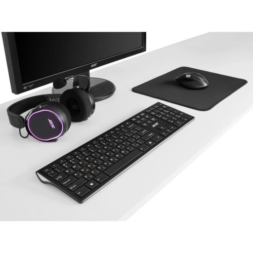Клавиатура Acer OKR020 черный USB беспроводная slim Multimedia (ZL.KBDEE.004)