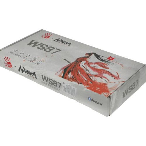 Клавиатура A4Tech Bloody WS87 Naraka механическая черный/красный USB беспроводная BT/Radio Multimedia for gamer LED (WS87)