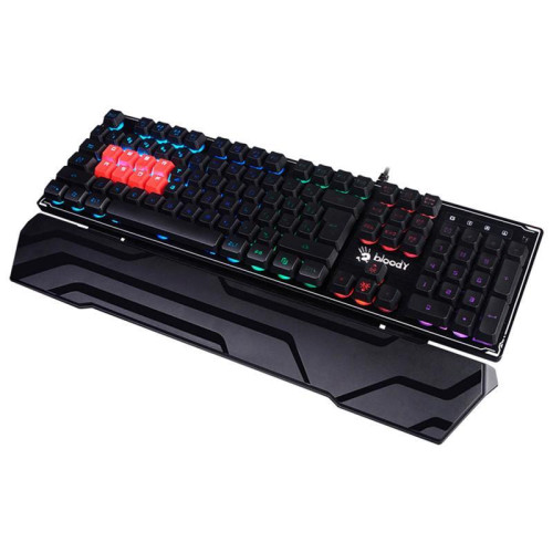 Клавиатура A4Tech Bloody B3370R черный USB Multimedia for gamer LED (подставка для запястий) Клавиатура A4Tech Bloody B3370R черный USB Multimedia for gamer LED (подставка для запястий)