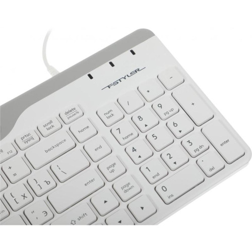 Клавиатура A4Tech Fstyler FK25 белый/серый USB slim