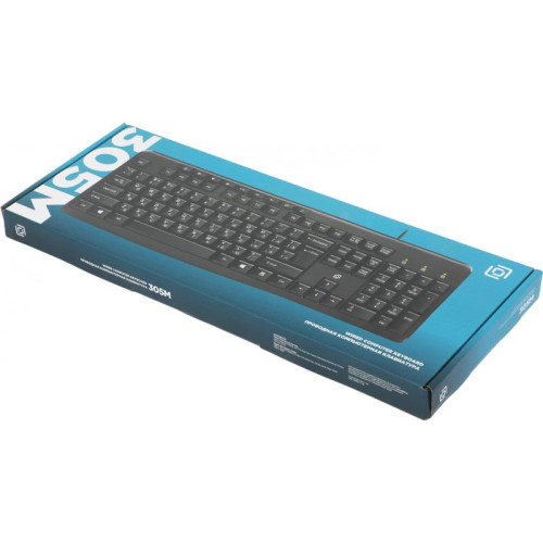 Клавиатура Oklick 305M черный USB Multimedia (1659987)