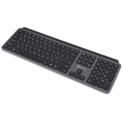 Клавиатура Oklick K859W серый/черный USB беспроводная slim Multimedia (2002136)