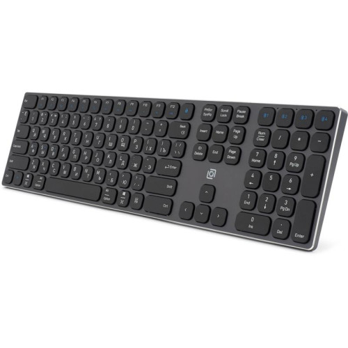 Клавиатура Oklick K867W серый/черный USB беспроводная BT/Radio slim Multimedia (2002130)