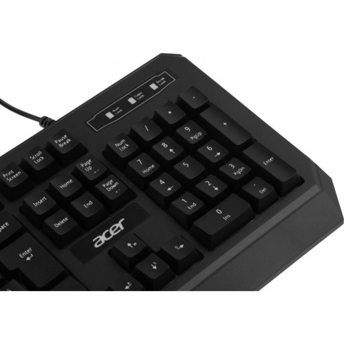 Клавиатура Acer OKW300 черный USB Multimedia for gamer LED (ZL.KBDCC.019)