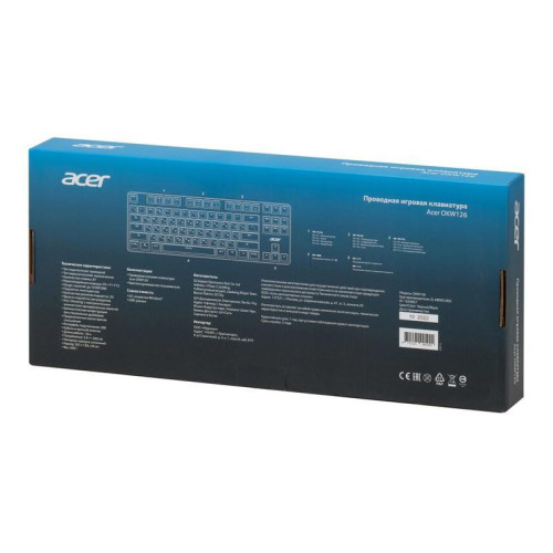Клавиатура Acer OKW126 механическая черный USB Multimedia for gamer для ноутбука LED (ZL.KBDEE.00G) Клавиатура Acer OKW126 механическая черный USB Multimedia for gamer для ноутбука LED (ZL.KBDEE.00G)