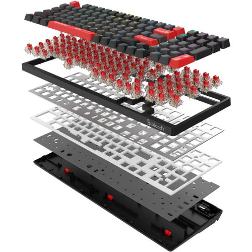 Клавиатура A4Tech Bloody WS98 механическая черный USB беспроводная BT/Radio Multimedia for gamer LED (WS98)