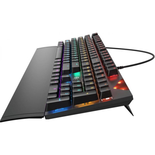 Клавиатура Oklick 935G RAGNAR механическая черный USB Multimedia for gamer LED (подставка для запястий)
