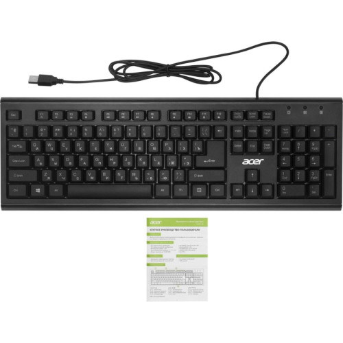 Клавиатура Acer OKW120 черный USB Multimedia (ZL.KBDEE.006)