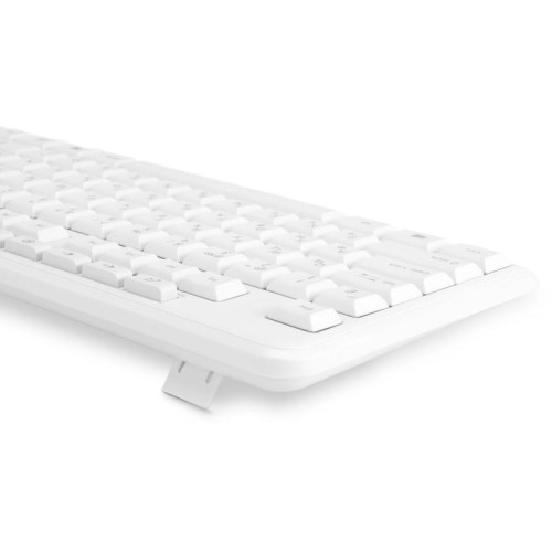 Клавиатура Oklick K225W белый USB беспроводная Multimedia (1875235)