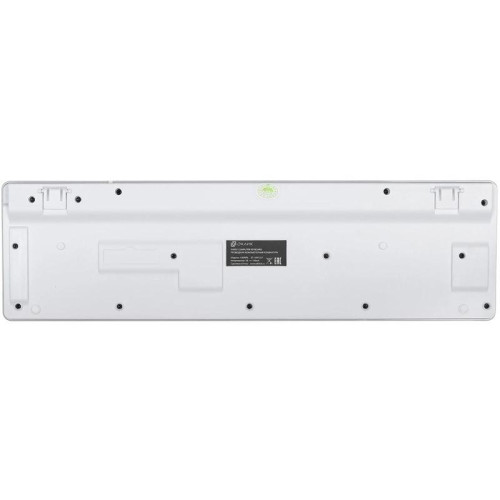 Клавиатура Oklick 420MRL белый USB slim Multimedia LED