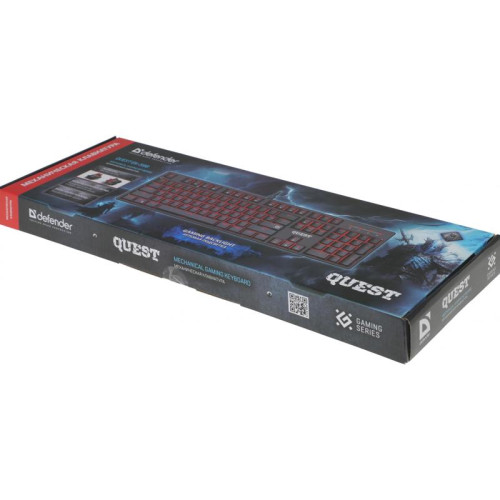 Клавиатура DEFENDER MECHANICAL QUEST GK-596 RU 45596 BLK