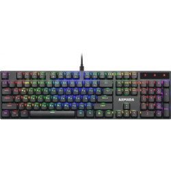 Клавиатура DEFENDER механическая игровая 104кн+Fn RGB черн./крас.свитчи Armada GK-004 45004