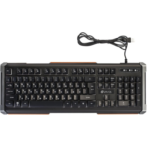 Клавиатура Oklick 717G BLACK DEATH черный/оранжевый USB Multimedia for gamer LED (476395) Клавиатура Oklick 717G BLACK DEATH черный/оранжевый USB Multimedia for gamer LED (476395)
