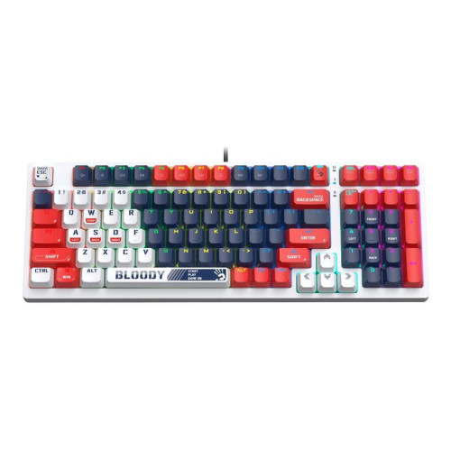 Клавиатура A4Tech Bloody S98 механическая синий/белый USB for gamer LED (SPORTS NAVY)