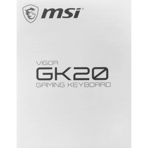 Клавиатура MSI VIGOR GK20 RU черный USB Multimedia for gamer LED (подставка для запястий)