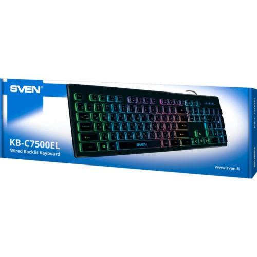Клавиатура SVEN KB-C7500EL (104кл, подсветка )