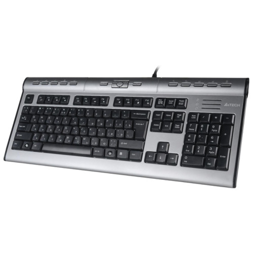 Клавиатура A4Tech KLS-7MUU серебристый/серый USB slim Multimedia (KLS-7MUU USB)