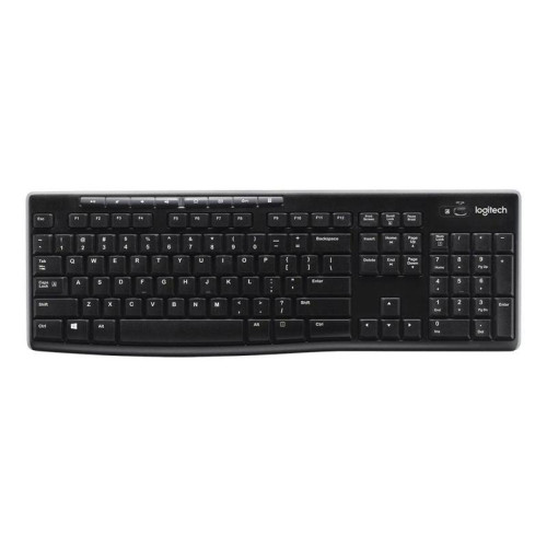Клавиатура Logitech K270 черный/белый USB беспроводная Multimedia (920-003058)