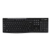 Клавиатура Logitech K270 черный/белый USB беспроводная Multimedia (920-003058)